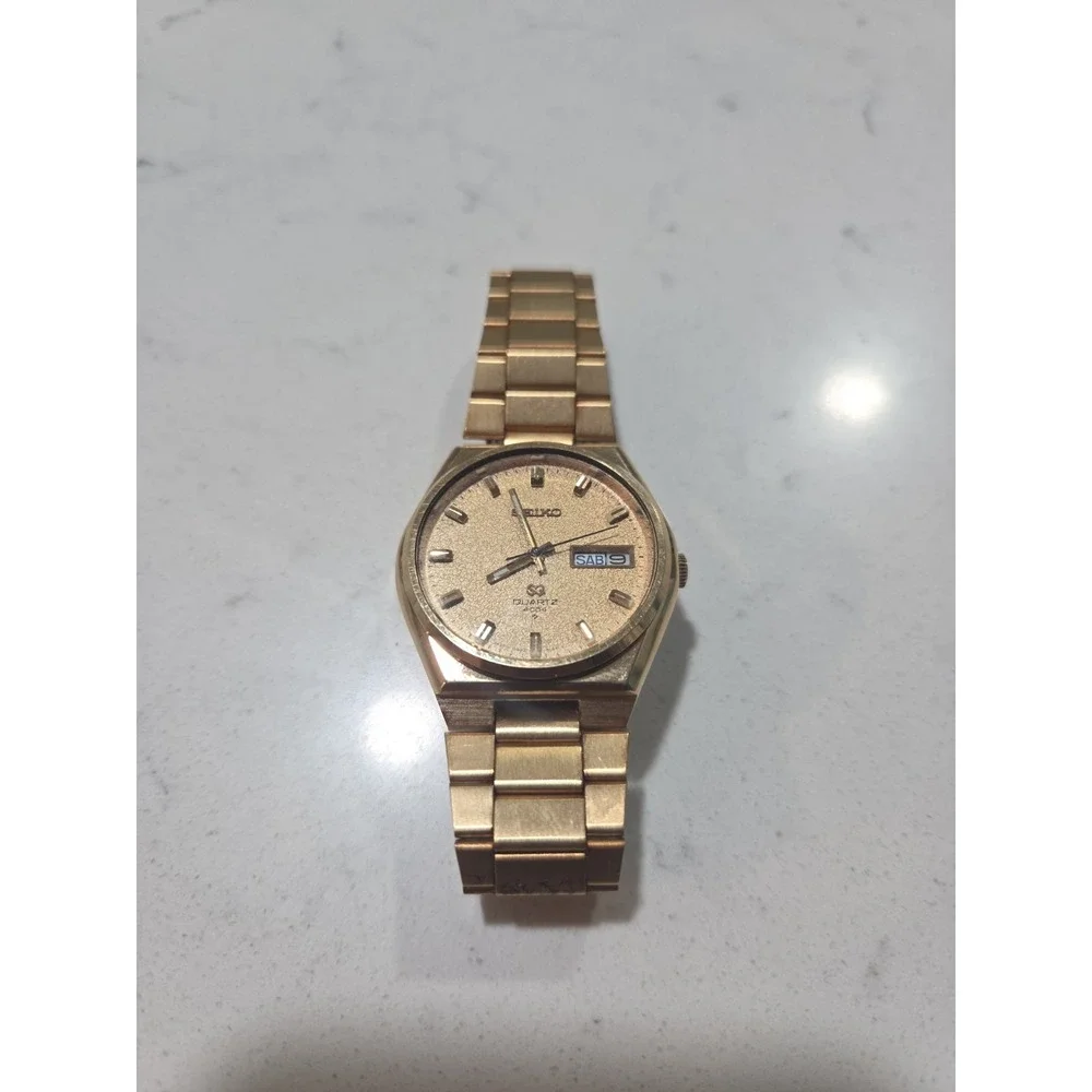RARE Vintage Seiko 4004 Gold Flake Dial Gold Tone Steel